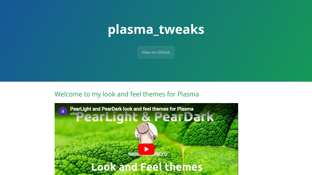 Welcome to my look and feel themes for Plasma | plasma_tweaks