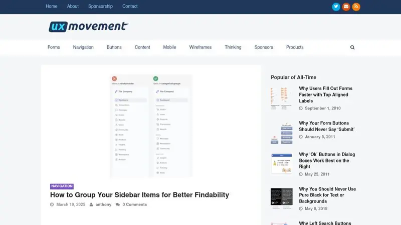 UX Movement - Professional User Experience Articles