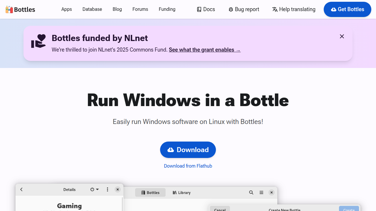 Run Windows in a Bottle