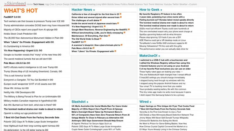 Skimfeed V5.5 - Tech News